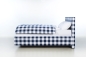 Preview: BOXSPRING FLANNEL nowoczesne ekstrawaganckie łóżko kontynentalne